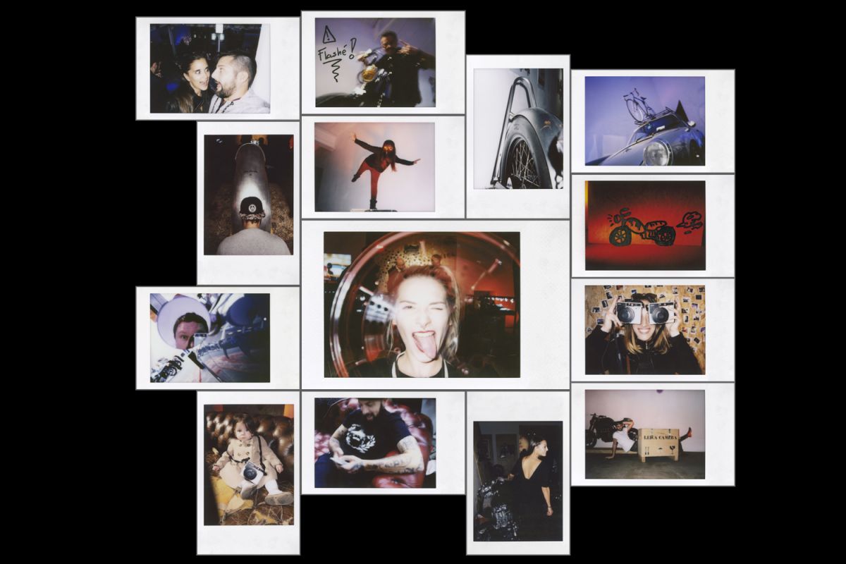Les 15 portraits pris avec le Leica SOFORT, agrandis et exposés pour l'occasion