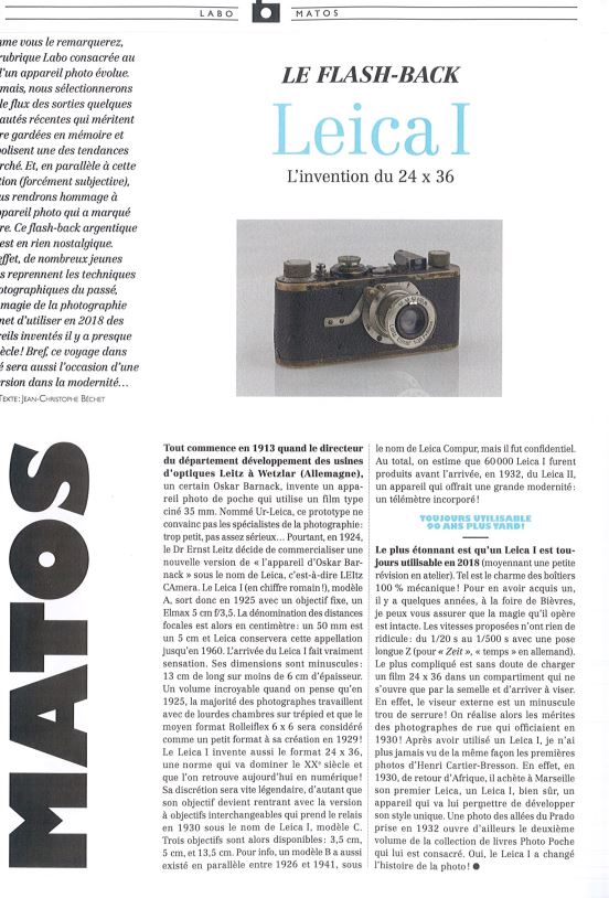 Leica dans le magazine Fisheye