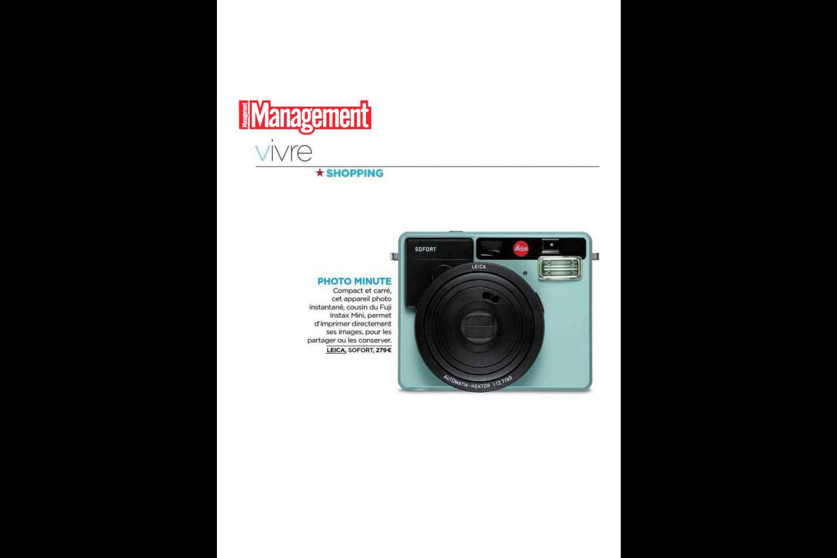 Leica Sofort dans le Magazine MANAGEMENT